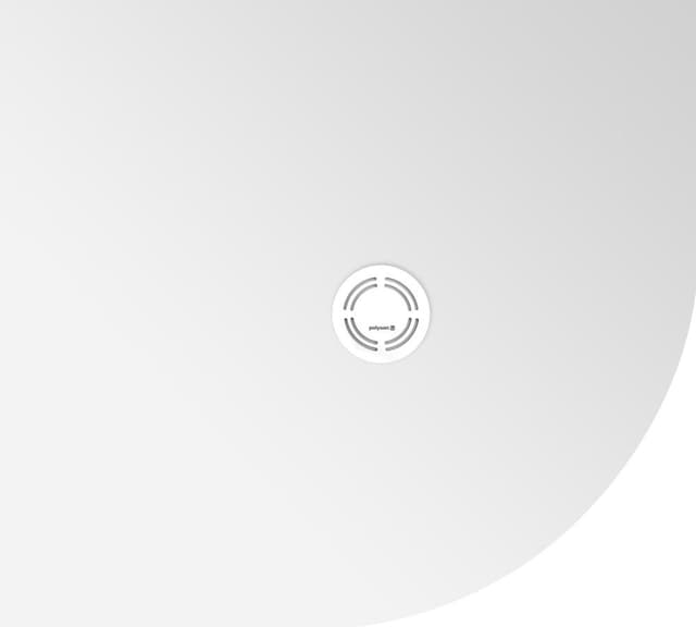 FLEXIA półokrągły brodzik kompozytowy z możliwością docinania, 100x90cm, R550, lewy