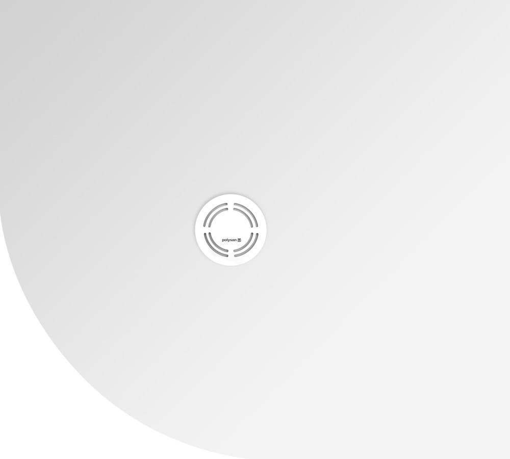 FLEXIA półokrągły brodzik kompozytowy z możliwością docinania 100x90 cm R550 (prawy)