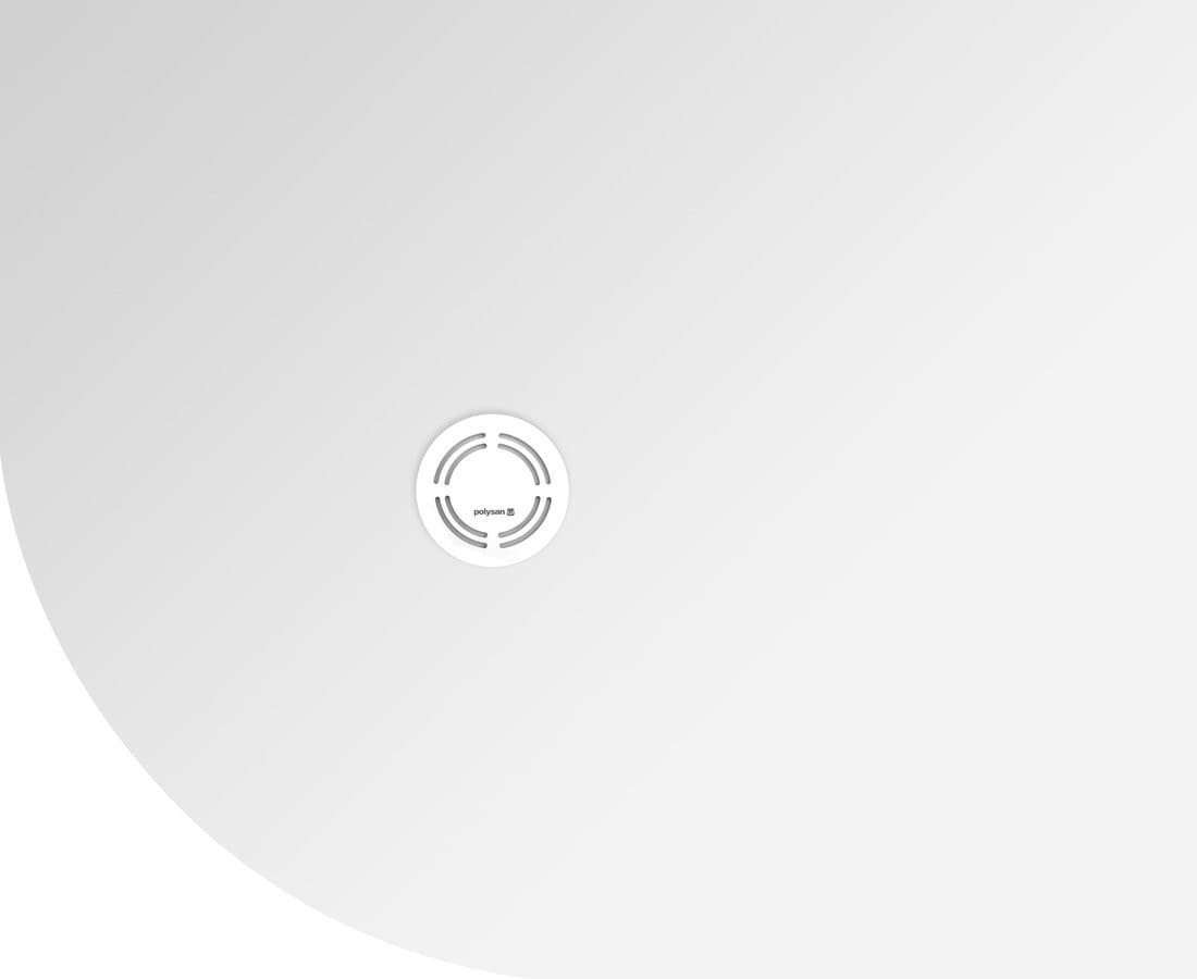 FLEXIA półokrągły brodzik kompozytowy, docinany, 110x90cm, R550, prawa