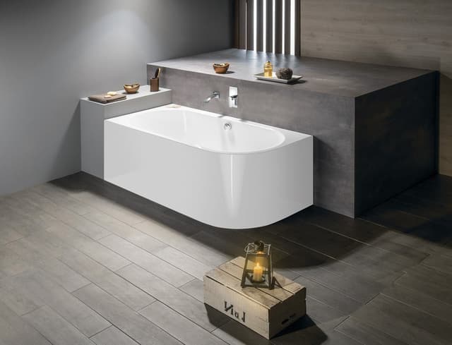 VIVA L MONOLITH wanna wolnostojąca przyścienna 170x75x60cm, akryl biały