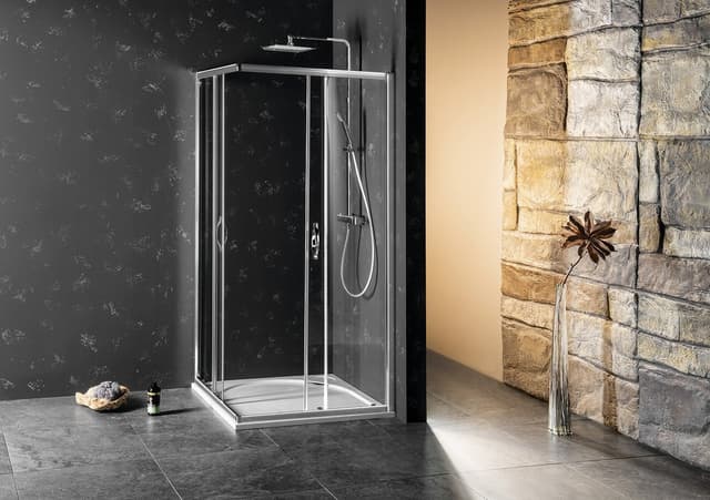 SIGMA SIMPLY kabina prysznicowa 1000x900 mm, rogojowa, szkło Brick