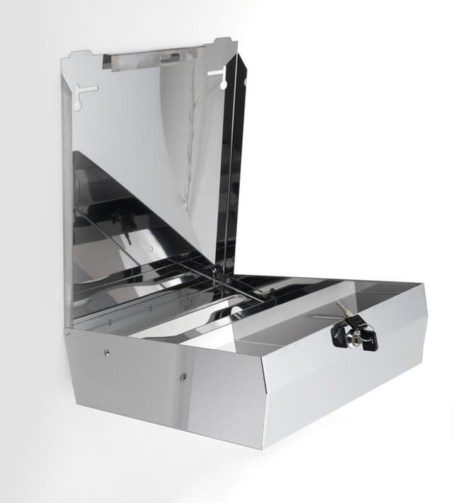 Zasobnik na ręczniki papierowe stal nierdzewna polerowana 285x370x105 mm