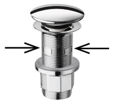 Korek umywalkowy Klik-Klak 5/4" duży grzybek chromowany