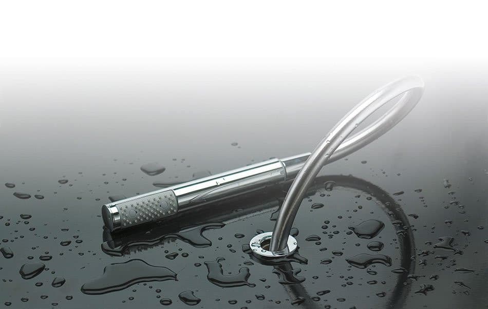 FOLLOW ME gniazdo prysznicowe z odpływem, chromowane, 150 cm wąż