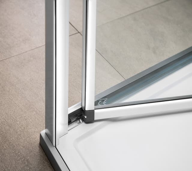 EASY kabina prysznicowa trójścienna 900x800mm, drzwi składane, L/P, szkło czyste