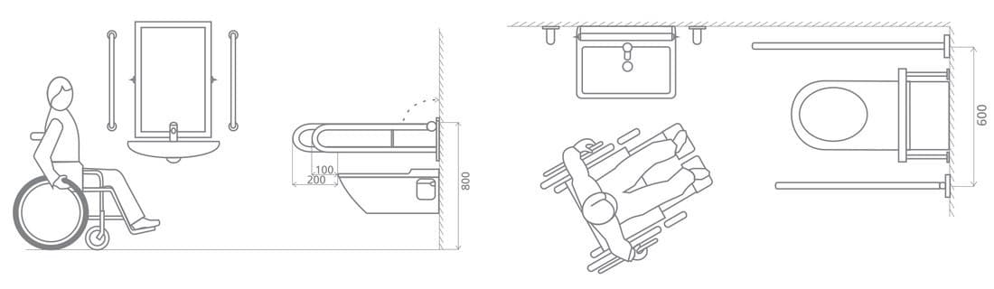 Poręcz wspierająca HANDICAP typ U 813 mm stal nierdzewna