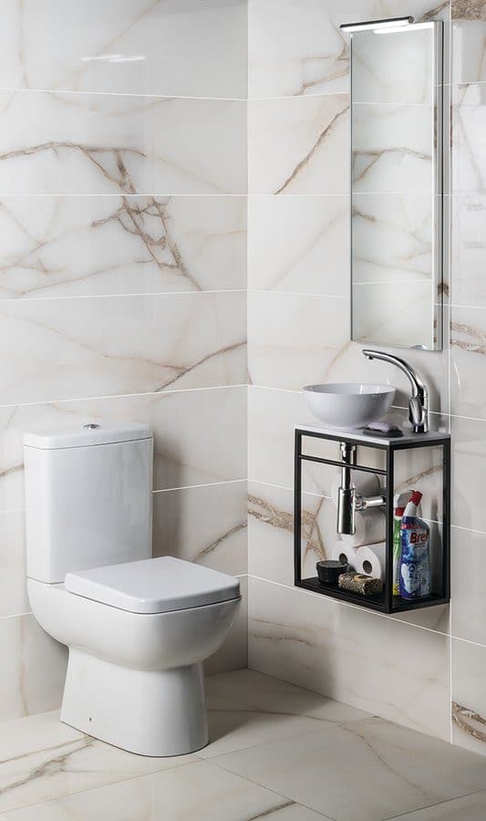 MINOR umywalka kompozytowa nablatowa okrągła 26 cm biała