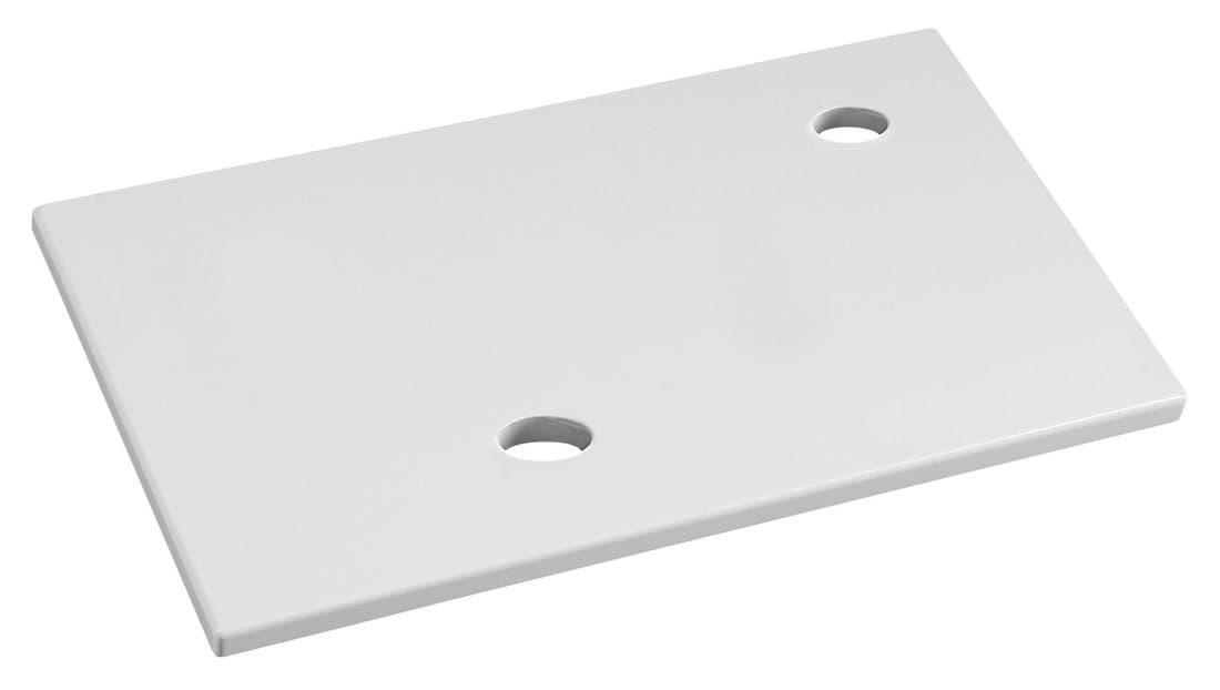 Blat pod umywalkę MINOR 40x22,5 cm z baterią prawą, kompozytowy, biały