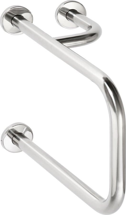 HANDICAP poręcz wspierająca prawa 760mm stal nierdzewna polerowana