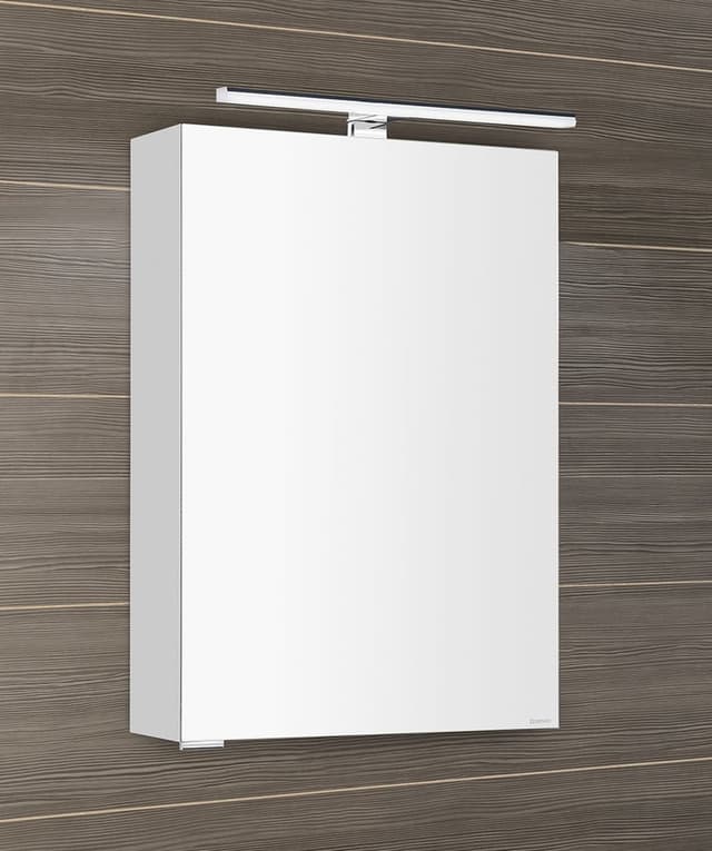 MIRRÓ szafka z lustrem i oświetleniem LED, 50x70x16cm, uniwersalne, biała