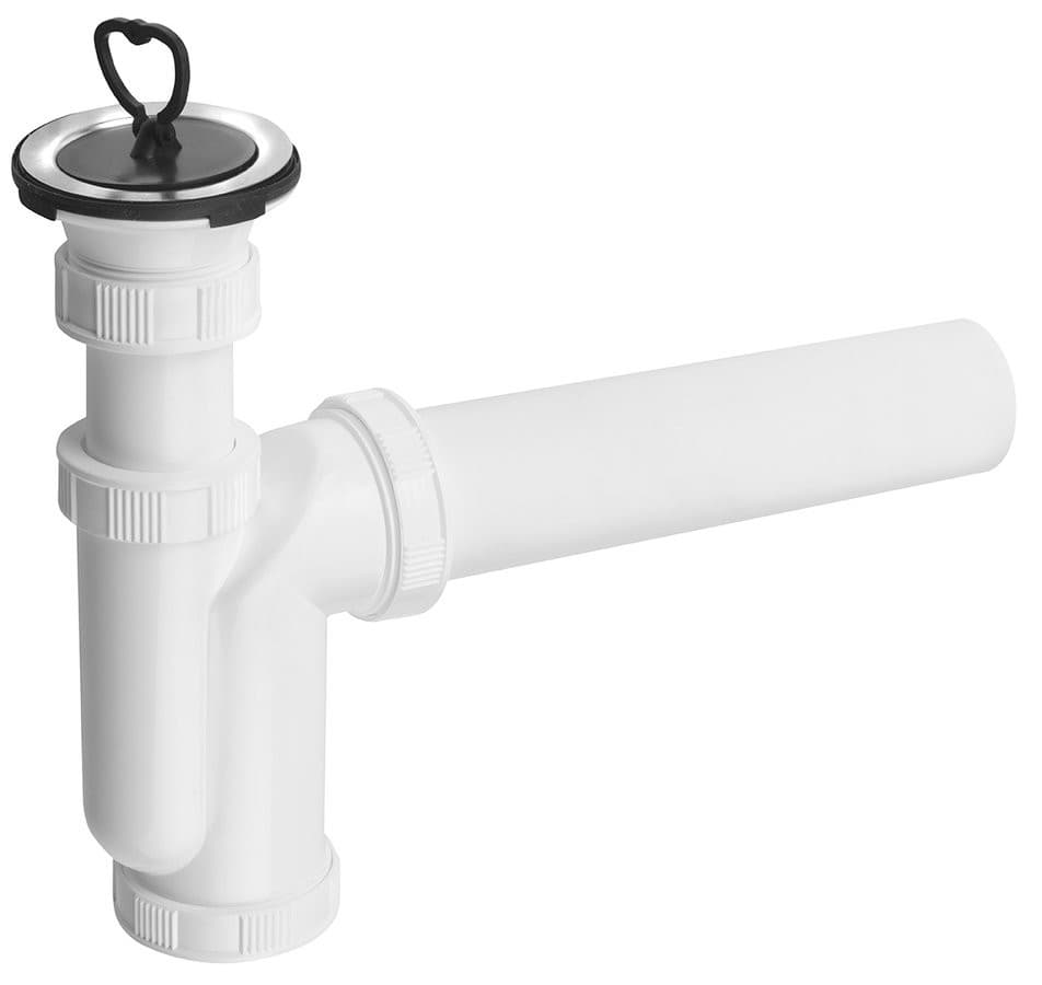 Syfon zlewozmywakowy 6/4 z przyłączem do pralki, DN50, biały