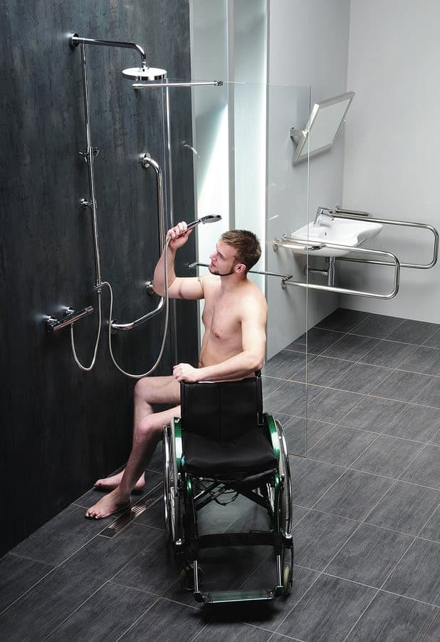 HANDICAP poręcz wspierająca prawa 500 mm stal nierdzewna