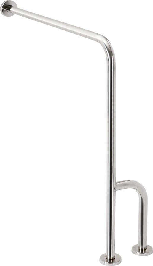 HANDICAP poręcz wspierająca prawa 800x850mm stal nierdzewna polerowana