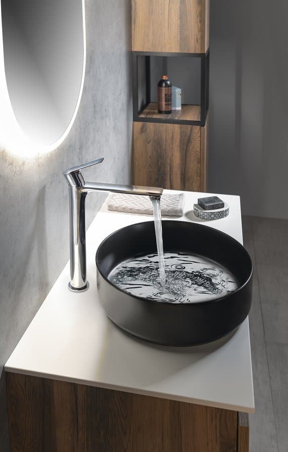 PAX wysoka bateria umywalkowa z przedłużoną wylewką chromowana