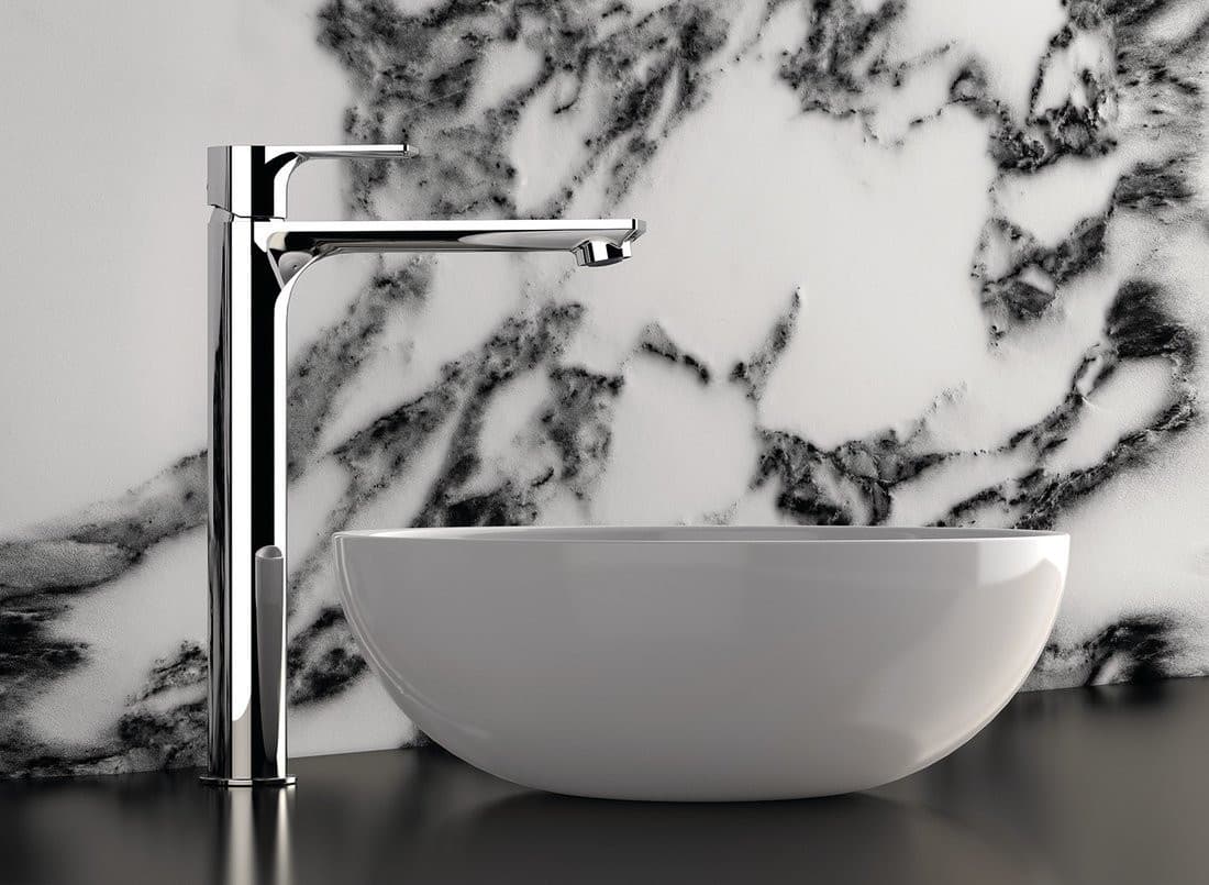 PAX wysoka bateria umywalkowa z przedłużoną wylewką chromowana