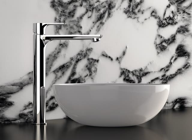 PAX wysoka bateria umywalkowa z przedłużoną wylewką chromowana