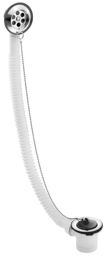 Zestaw wannowy z korkiem na łańcuszku, 700mm, stal nierdzewna połysk