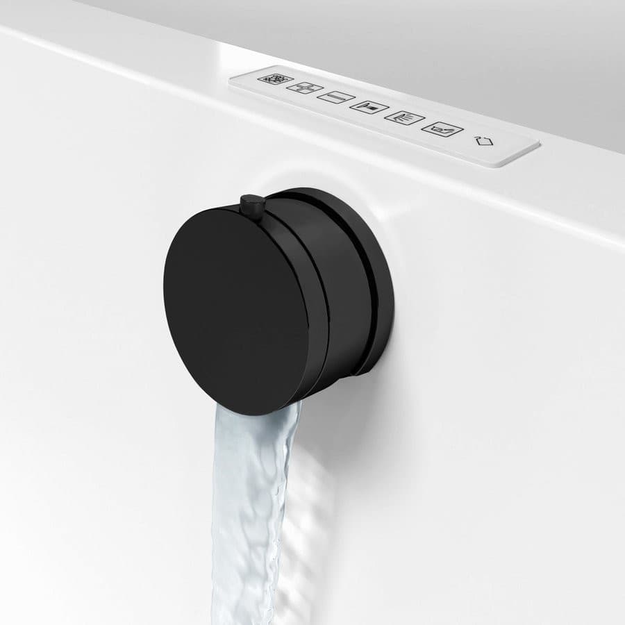 Zestaw odpływowy do wanny 975 mm czarny mat automatyczny korek