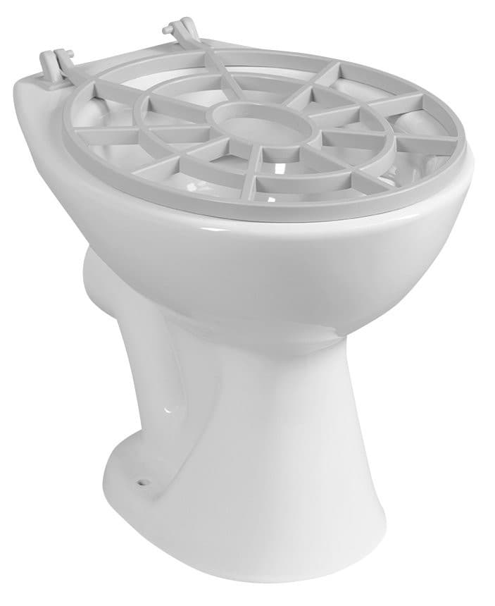 Komora gospodarcza stojąca 36x47 cm z tylnym odpływem, biała ceramiczna