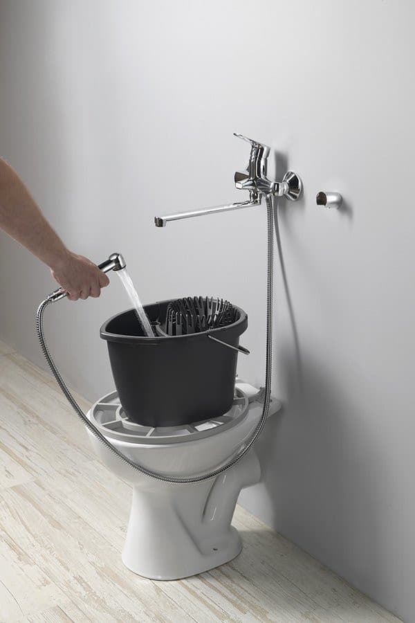 Komora gospodarcza stojąca 36x47 cm z tylnym odpływem, biała ceramiczna