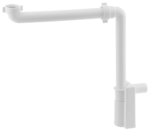 MURALES syfon umywalkowy oszczędzający miejsce, 5/4, korek 32mm, biały