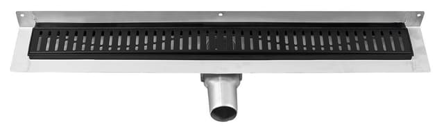 MANUS ONDA odpływ liniowy ze stali nierdzewnej z rusztem, naścienne, L-1050, DN50, czarny mat