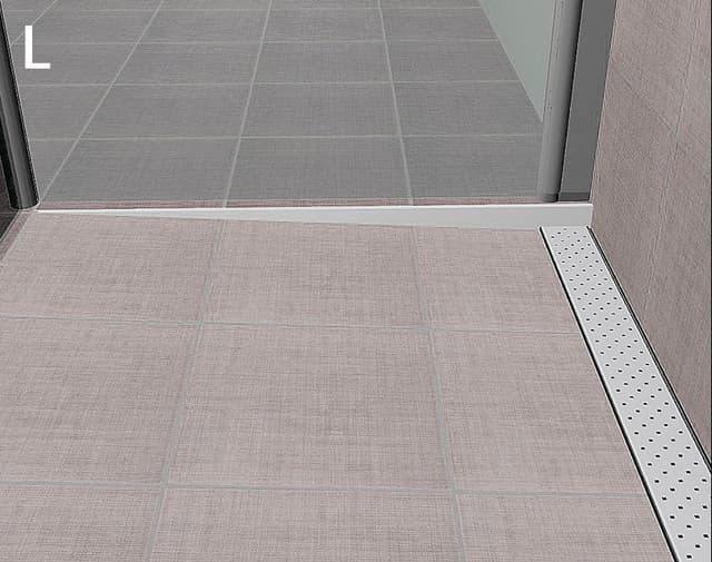 Lewy listwa spadkowa 10 mm stal nierdzewna matowa 1000 mm