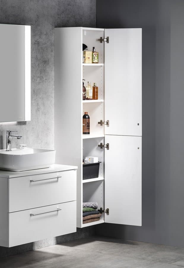 ESPACE słupek łazienkowy 35x172x32 cm, 2 drzwiczki, lewy/prawy, dąb Collingwood