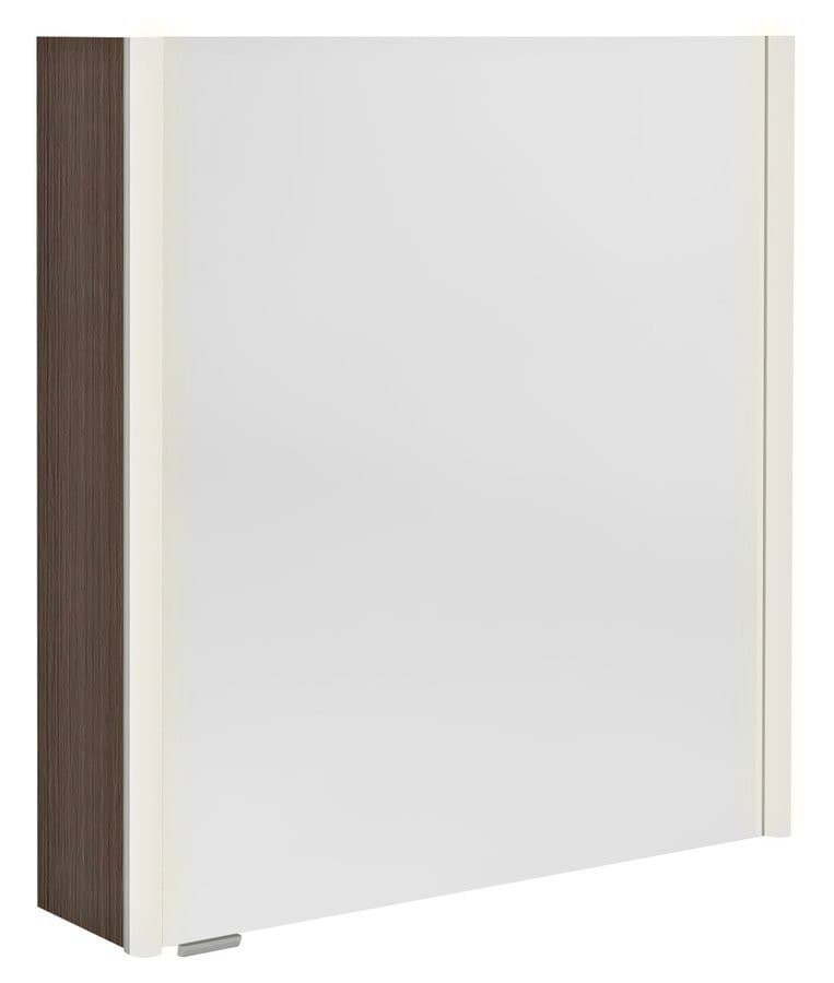 ALIX szafka z lustrem LED, sosna rustykalna, 66x70x17,5 cm, uniwersalne otwieranie