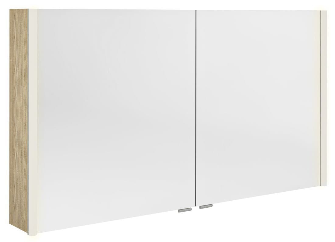 ALIX szafka z lustrem, oświetlenie LED, 2 drzwiczki, 126x70x17,5 cm, wiąz Bardini