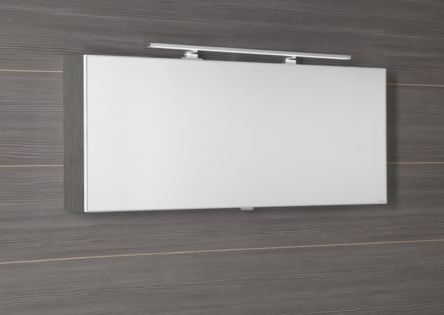 CLOE szafka z lustrem LED, 120x50x18cm, dąb srebrny