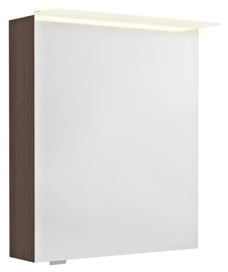 LINEX szafka z lustrem LED, sosna rustykalna, 60x70x15 cm, lewa/prawa