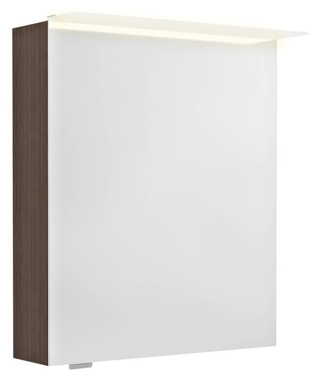 LINEX szafka z lustrem LED, sosna rustykalna, 60x70x15 cm, lewa/prawa