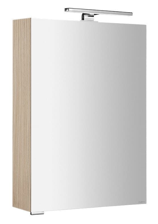 MIRRÓ szafka z lustrem, oświetleniem LED, 50x70x16 cm, lewa/prawa, wiąz Bardini