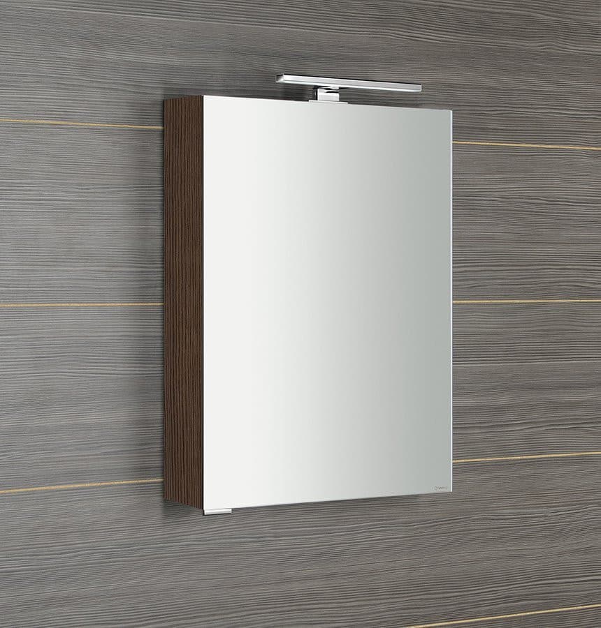 MIRRÓ szafka z lustrem, oświetleniem LED, 50x70x16cm, uniwersalna, sosna rustykalna