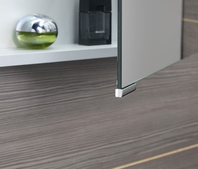 MIRRÓ szafka z lustrem z oświetleniem LED (60x70x16 cm, wiąz Bardini, lewa/prawa)