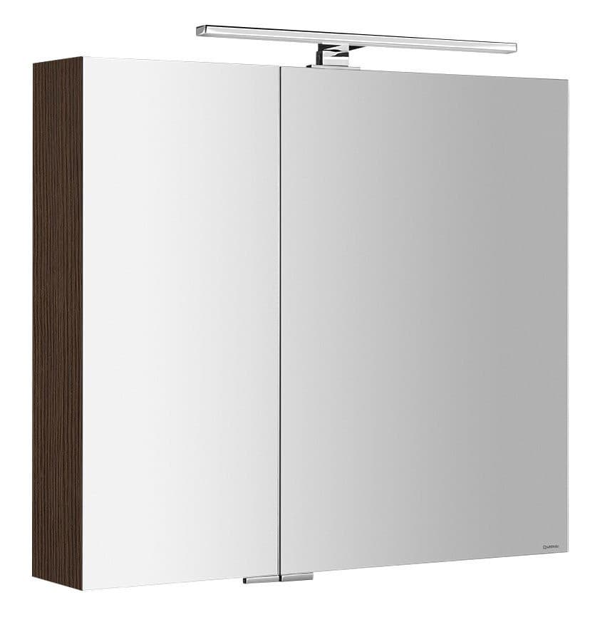 MIRRÓ szafka lustrzana z oświetleniem LED, 80x70x16 cm, sosna rustykalna