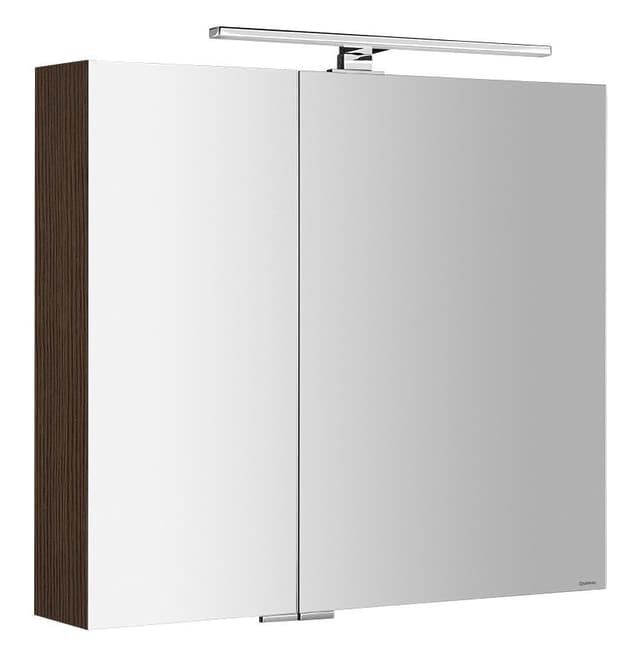 MIRRÓ szafka lustrzana z oświetleniem LED, 80x70x16 cm, sosna rustykalna