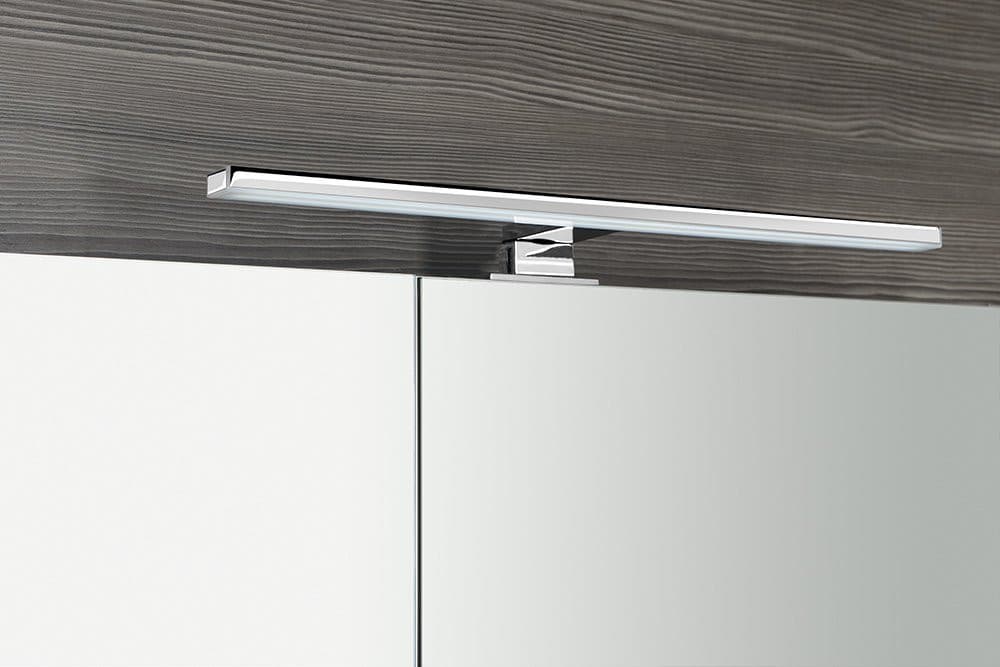 MIRRÓ szafka lustrzana z oświetleniem LED, 80x70x16 cm, sosna rustykalna