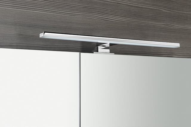 MIRRÓ szafka lustrzana z oświetleniem LED, 80x70x16 cm, sosna rustykalna