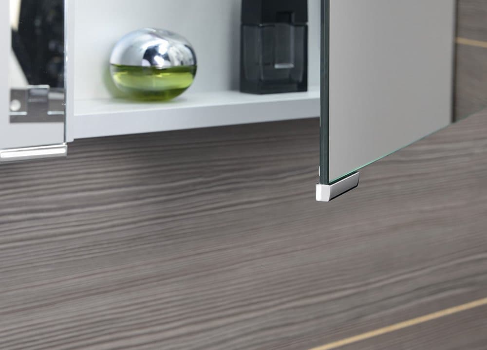 MIRRÓ szafka lustrzana z oświetleniem LED, 80x70x16 cm, sosna rustykalna