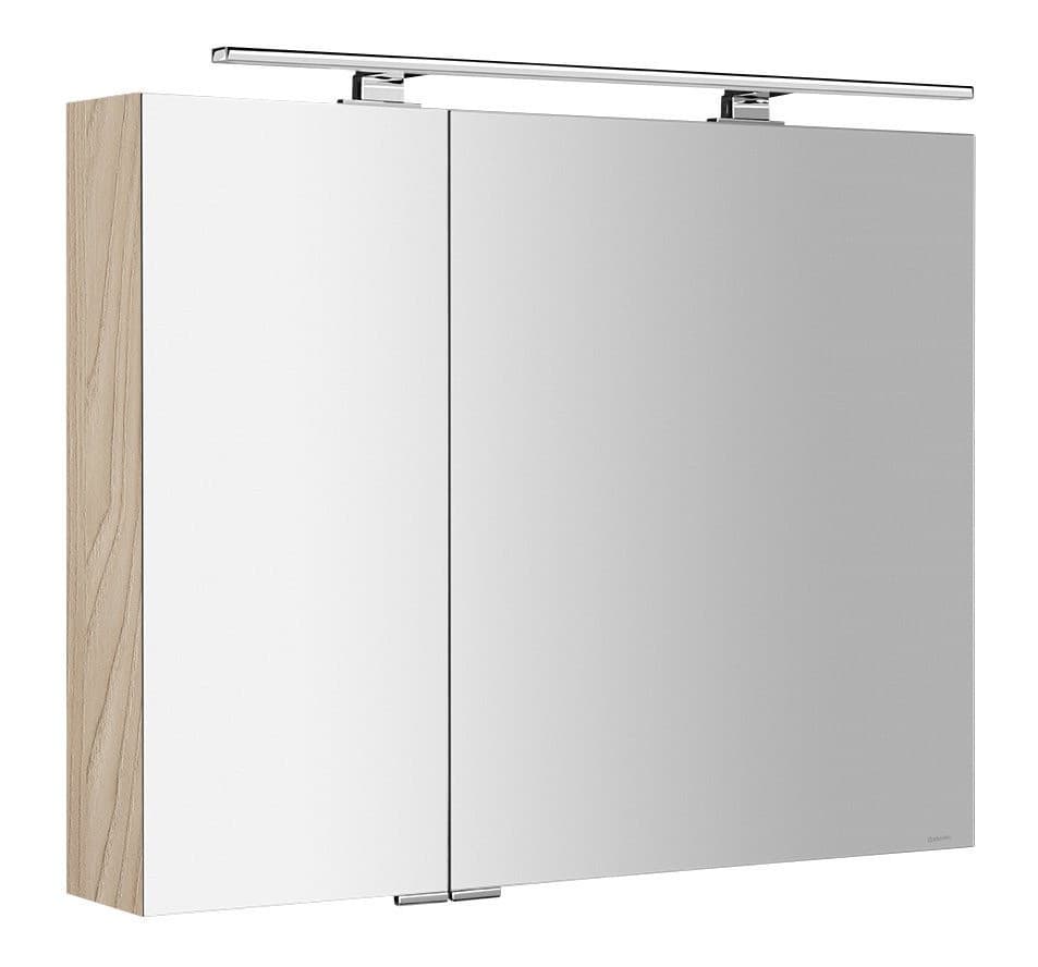MIRRÓ szafka lustrzana z oświetleniem LED 90x70x16 cm, Wiąz Bardini