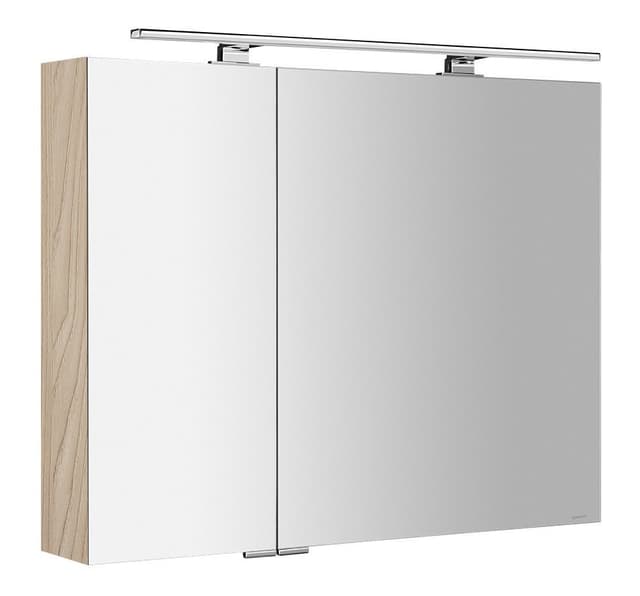 MIRRÓ szafka lustrzana z oświetleniem LED 90x70x16 cm, Wiąz Bardini