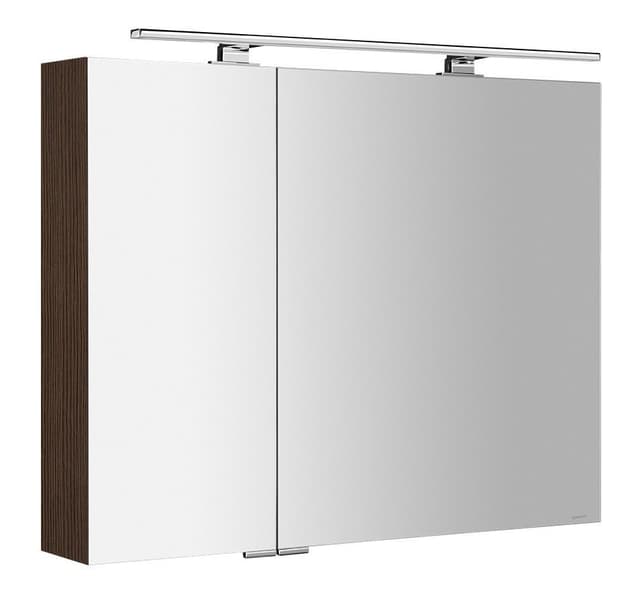 MIRRÓ szafka z lustrem z oświetleniem LED, 90x70x16 cm, sosna rustykalna