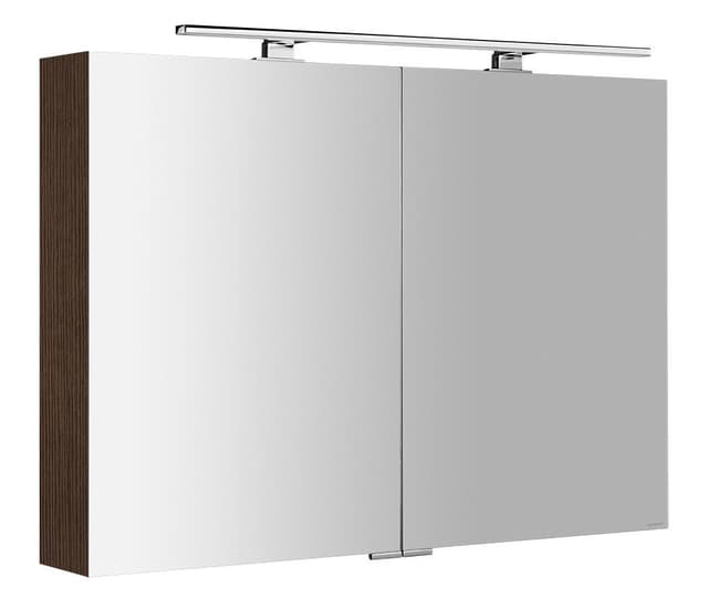 MIRRÓ szafka lustrzana z oświetleniem LED, 100x70x16cm, sosna rustykalna