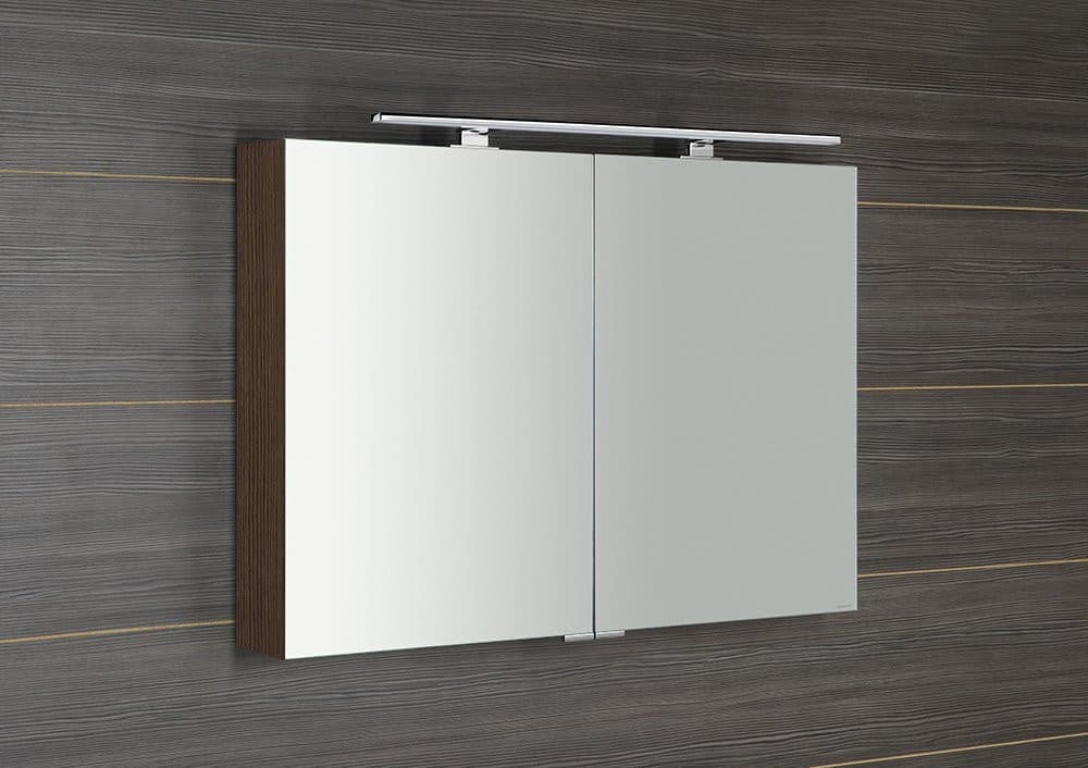 MIRRÓ szafka lustrzana z oświetleniem LED, 100x70x16cm, sosna rustykalna