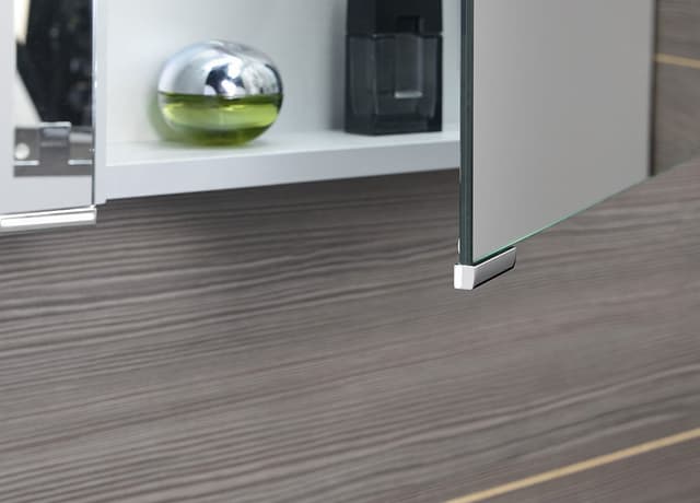 MIRRÓ szafka lustrzana z oświetleniem LED, 100x70x16cm, sosna rustykalna