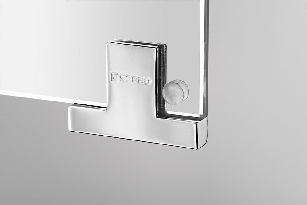 MIRRÓ szafka z lustrem LED, 3 drzwi, 120x70x16cm, dąb srebrny