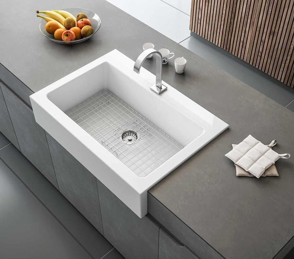 ARYA ceramiczny zlewozmywak kuchenny 66x62cm biały, 1 otwór