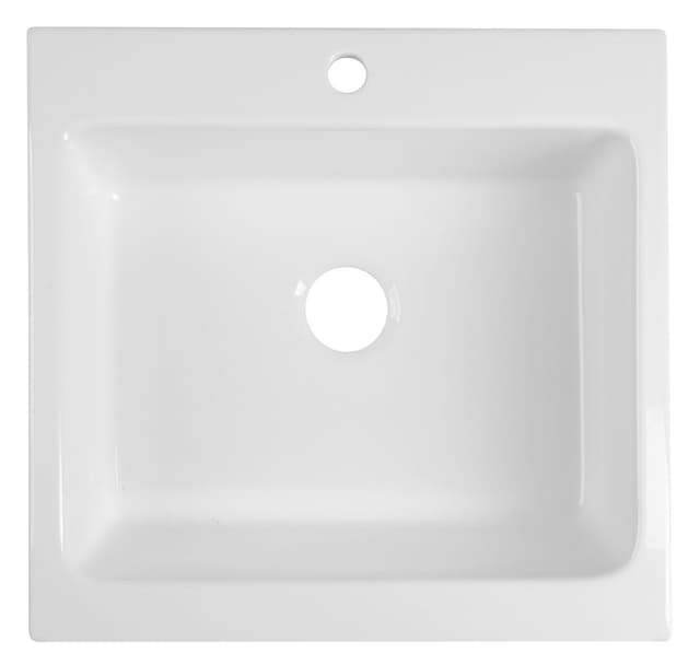 ARYA ceramiczny zlewozmywak kuchenny 66x62cm biały, 1 otwór